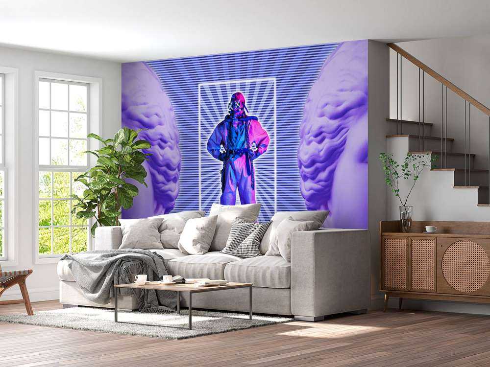 Modern design met Griekse standbeelden