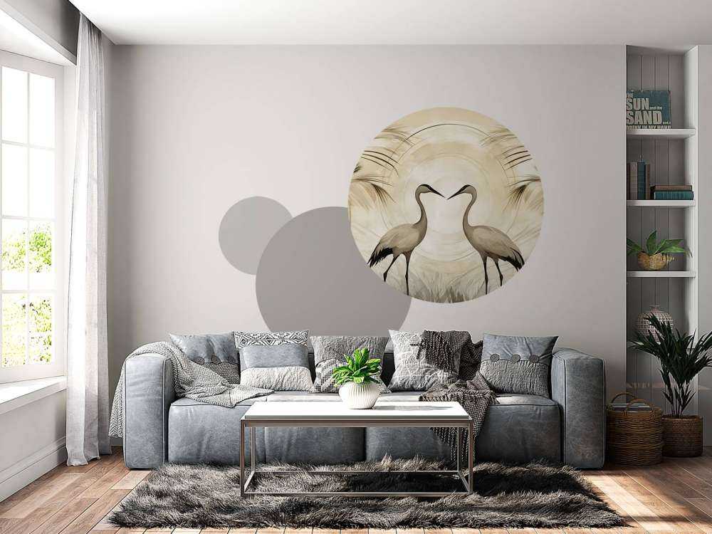 Cranes at Sunset Taupe