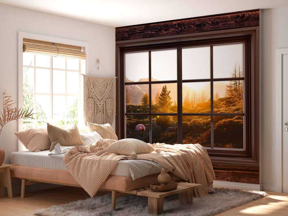 Zonsopkomst in bergvallei