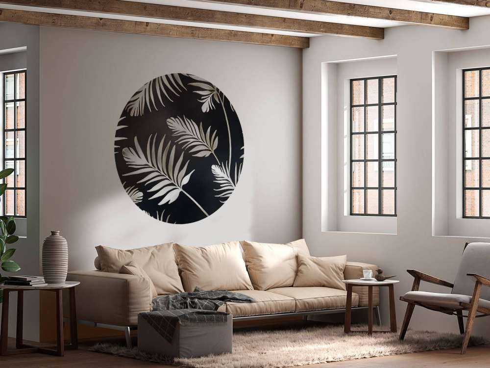 Golden leaves on dark Silver