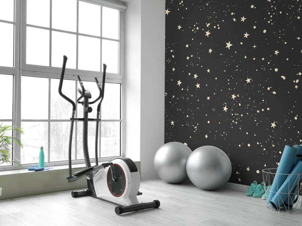 Zacht sterrenveld in nachtzwart