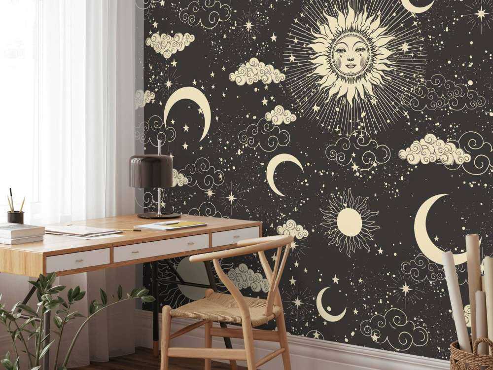 Hemelse nacht in vintage stijl