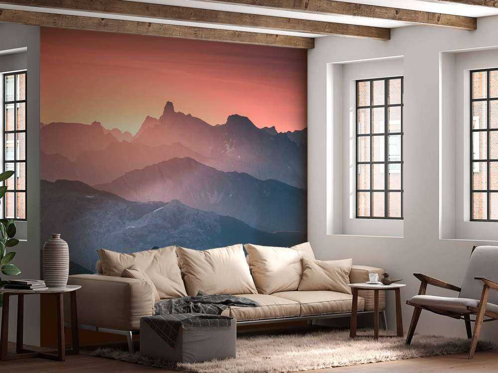 Bergen in zacht avondlicht