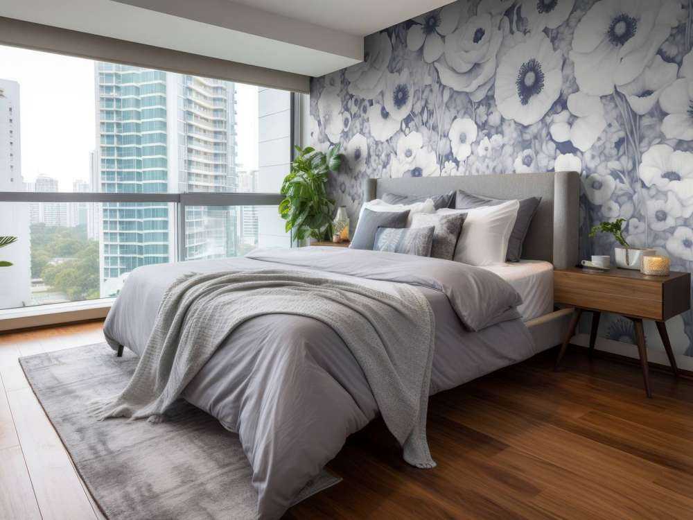 Poppy Tale Monochrome Bue