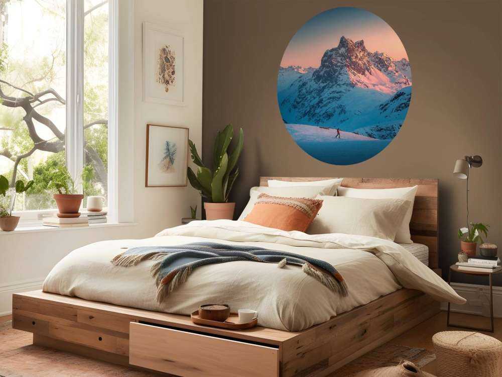 Avondlicht op bergvallei