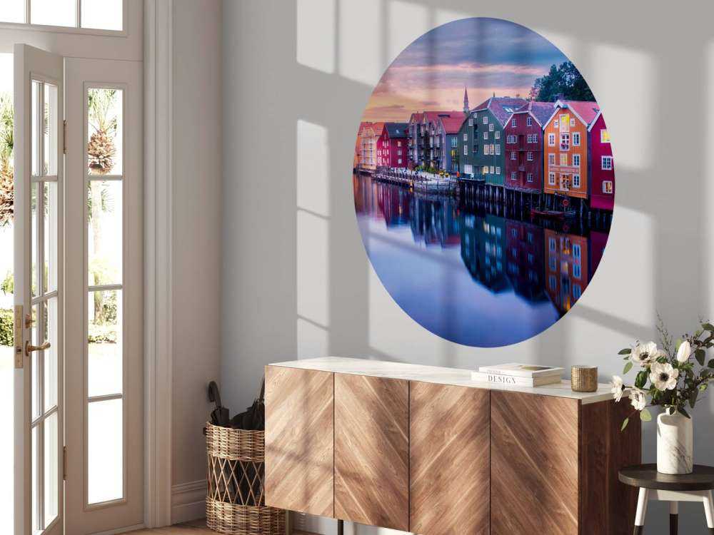 Avondlicht Op Gekleurde Gevels