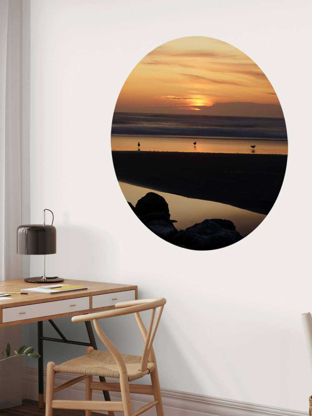 Vogels bij zonsondergang