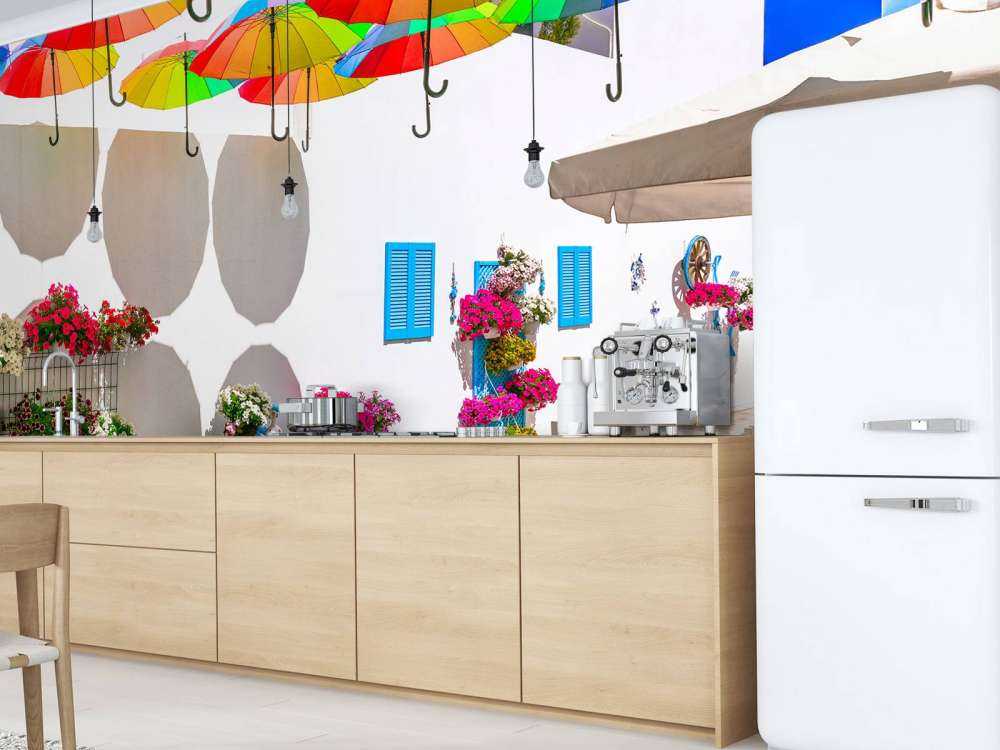 Vintage fiets bij een restaurant