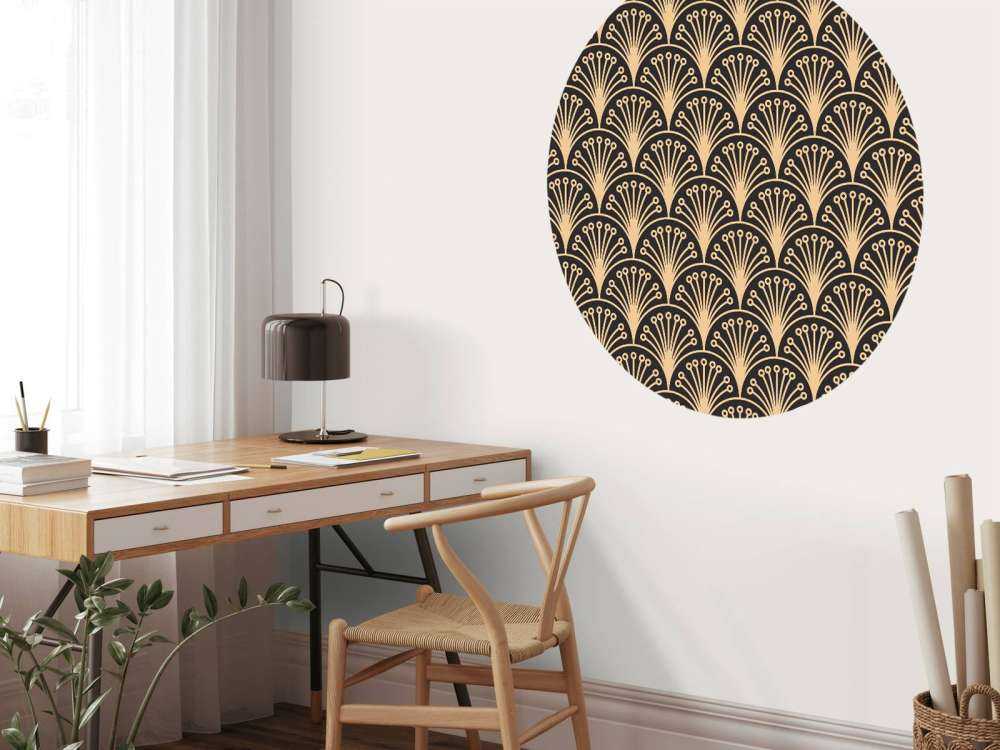 Gouden art deco bloemen