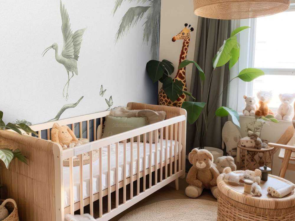 Tak met jungle dieren in groen