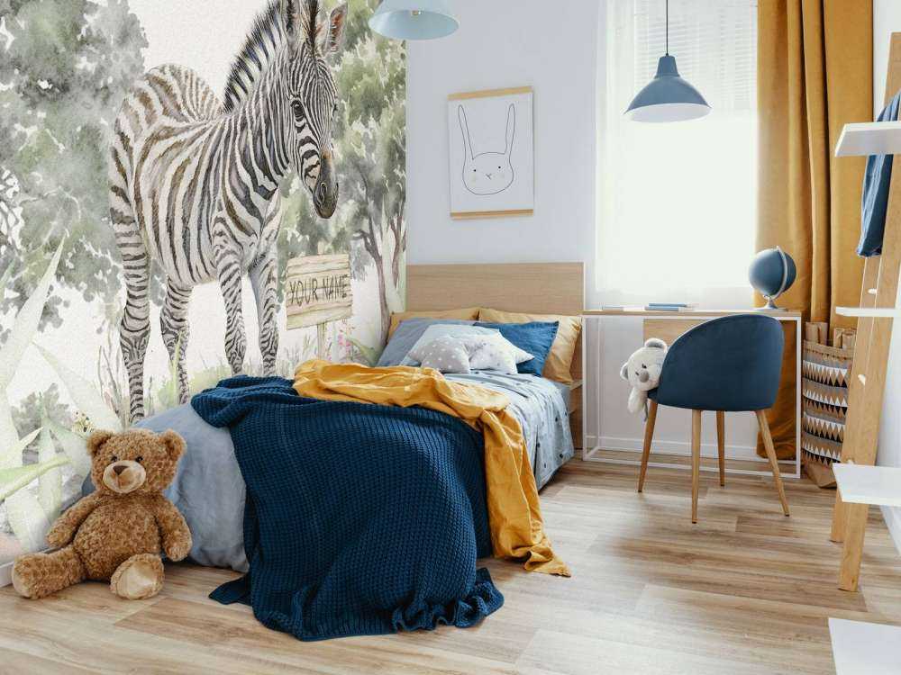 Jonge zebra in de natuur