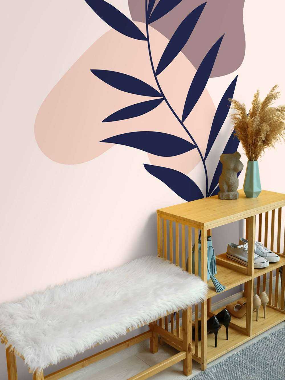 Blauwe plant en vormen