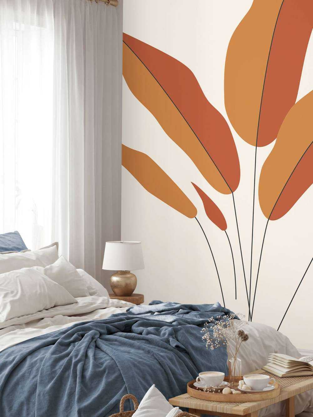 Minimalistische rode plant