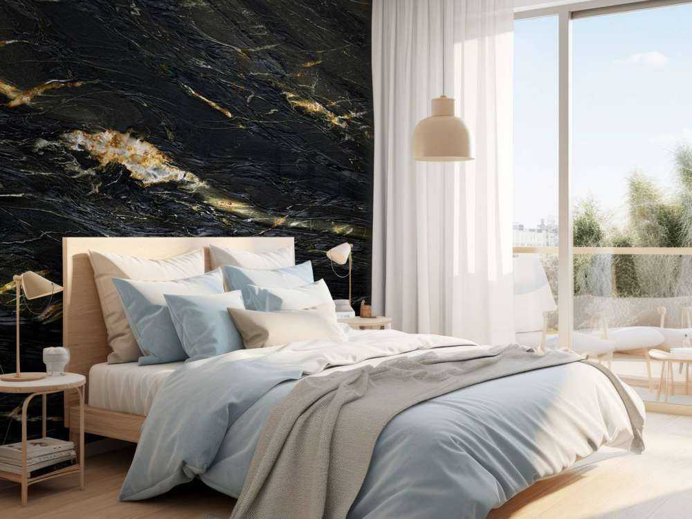 Donker marmer met strepen