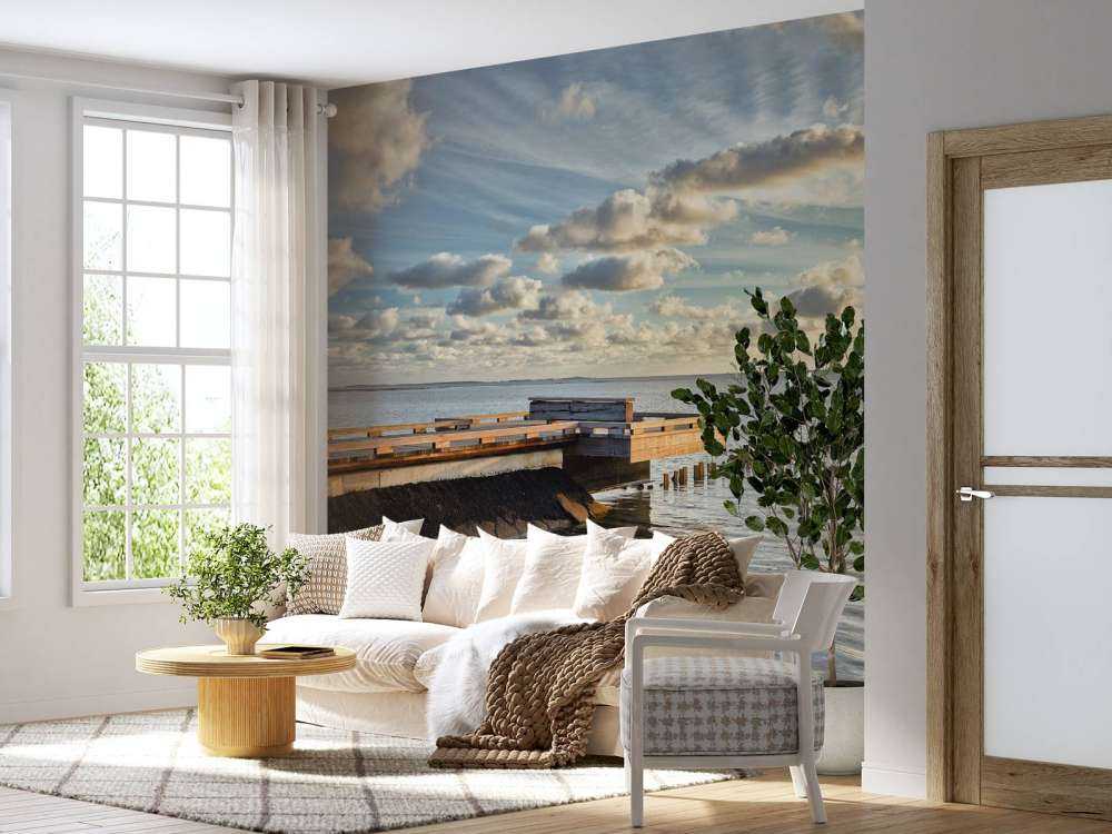 Steiger met mooie wolken