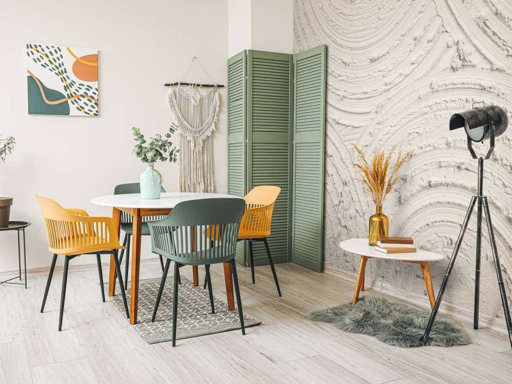 Zen cirkels grove structuur in linnen