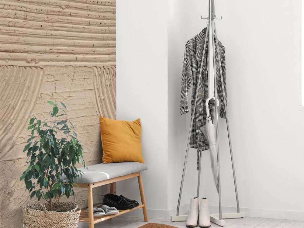 Lijnen en structuren in taupe