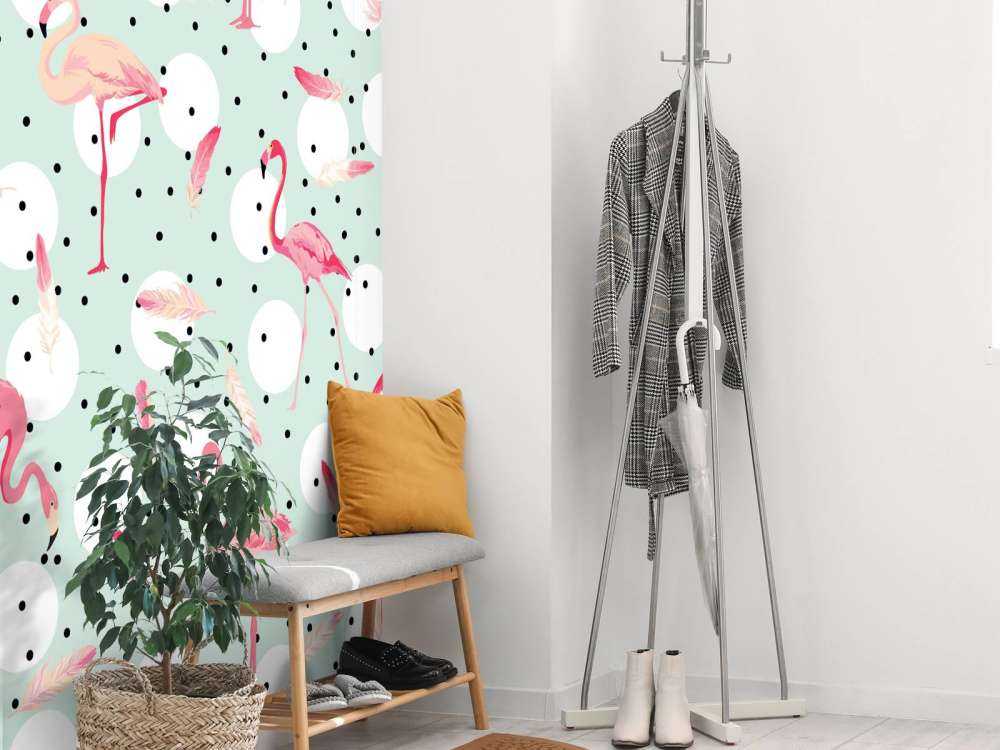 Flamingo's en veren