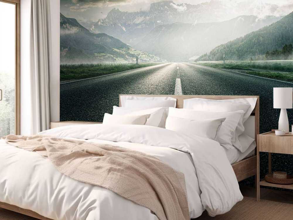 Weg in berglandschap