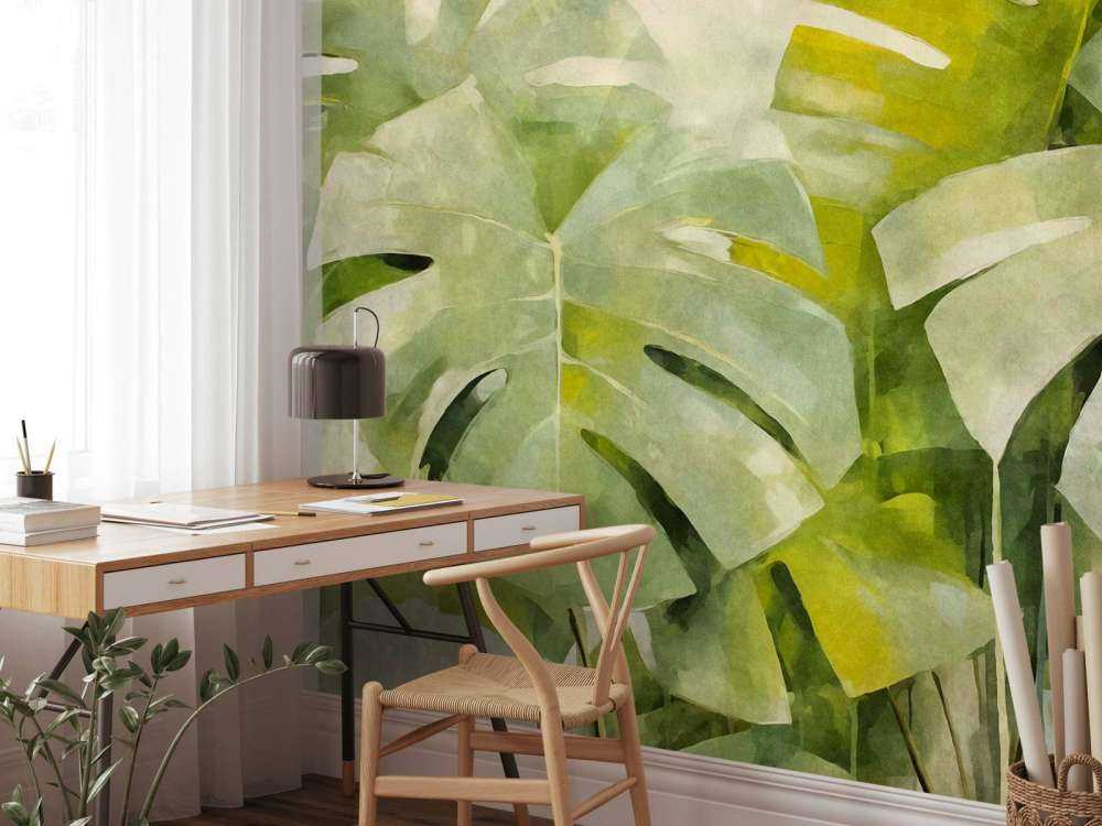 Lush green monstrea jungle vibes