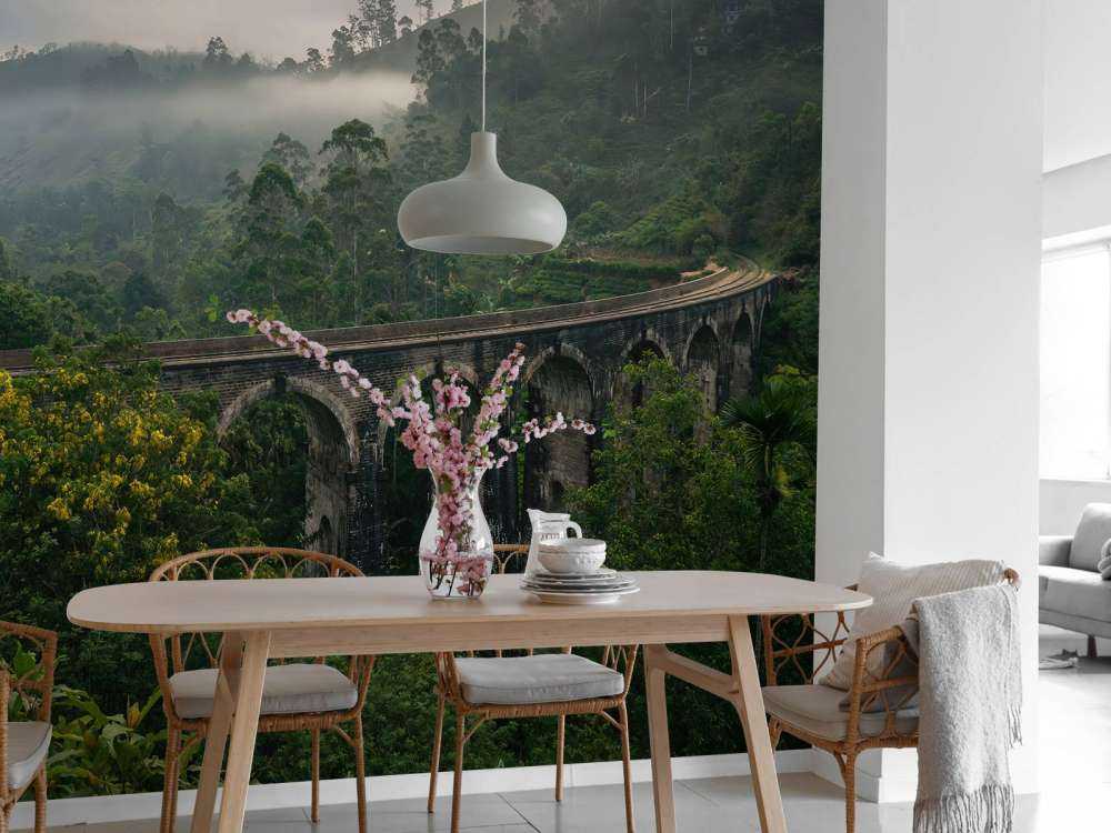 Spoorbrug door de jungle