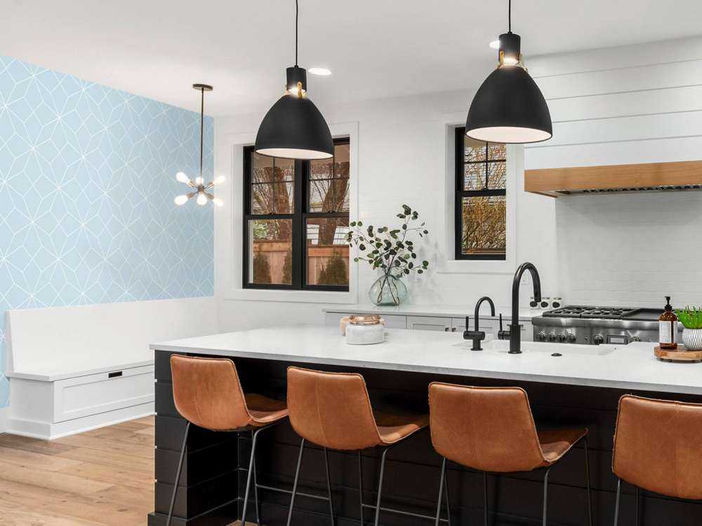 Lichtblauwe geometrische lijnen