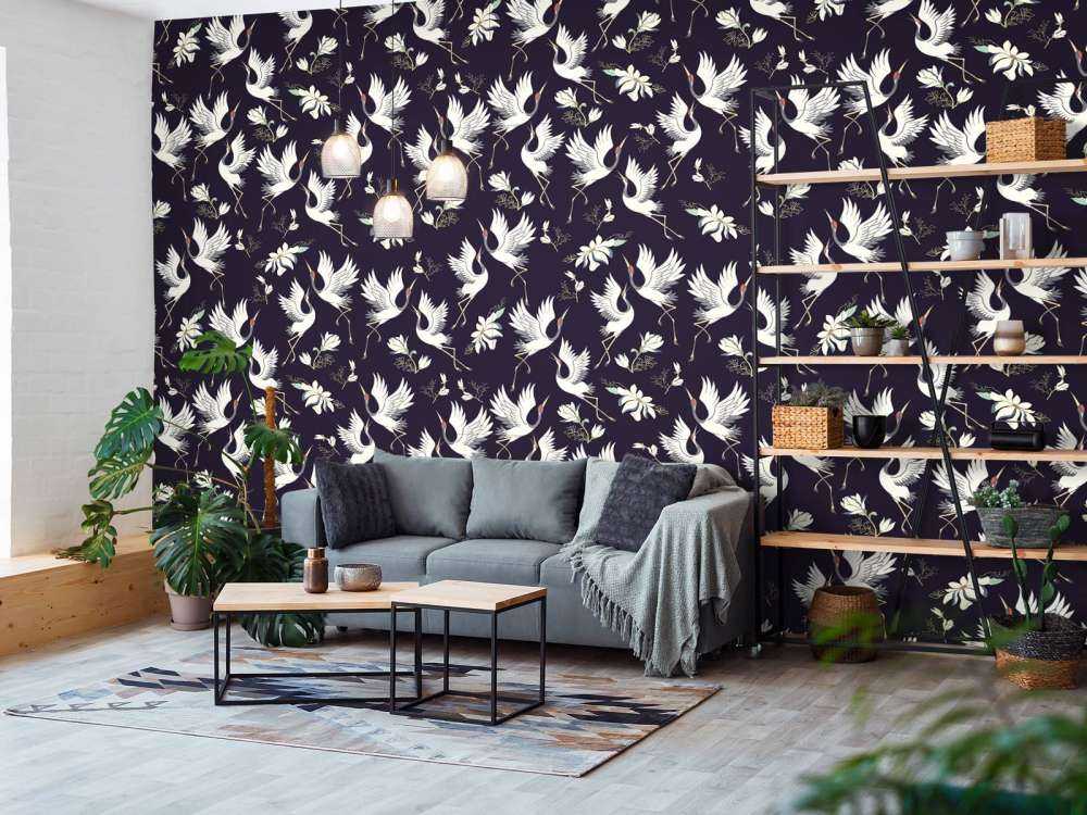 Vliegende kraanvogels patroon