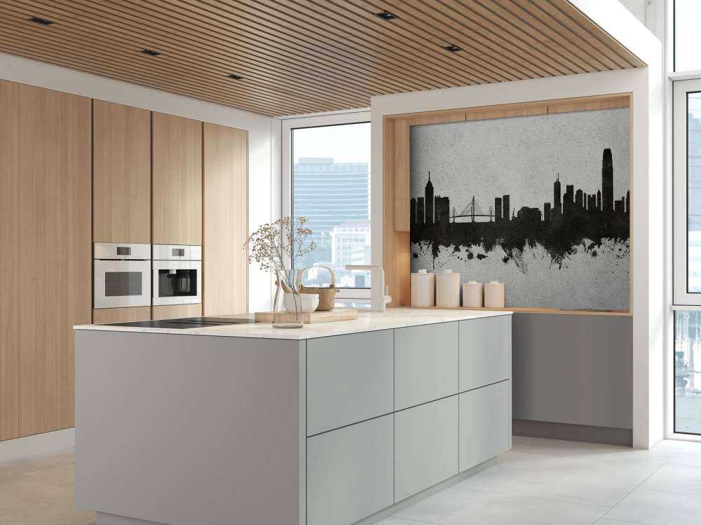 Waterverf skyline, Hong Kong