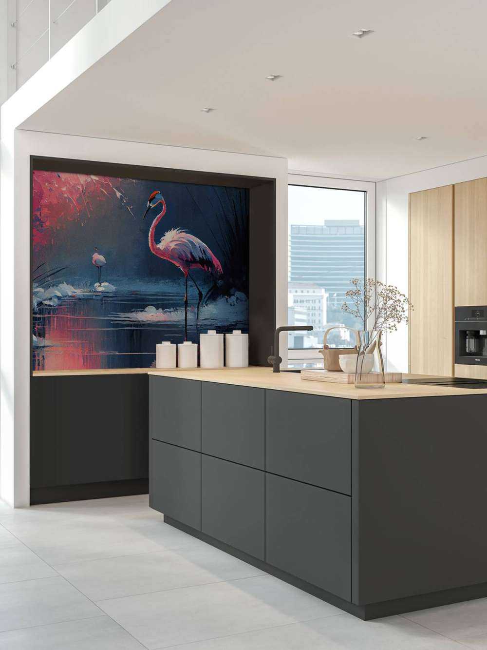 Flamingo Reflectie Symfonie