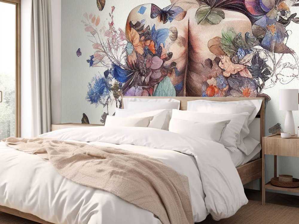 Watercolor Butterfly Woman Body #2