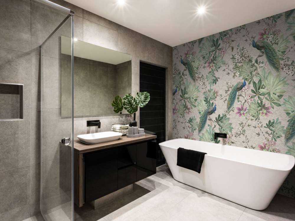 Vintage garden pauwen - creme