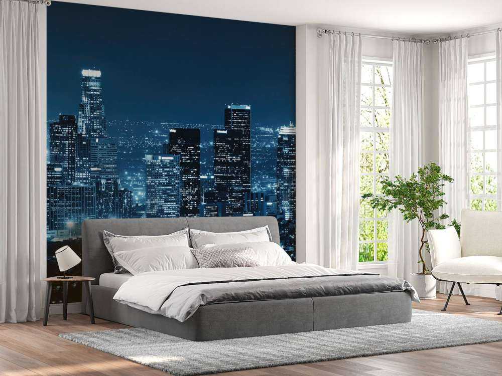 Blauwe skyline