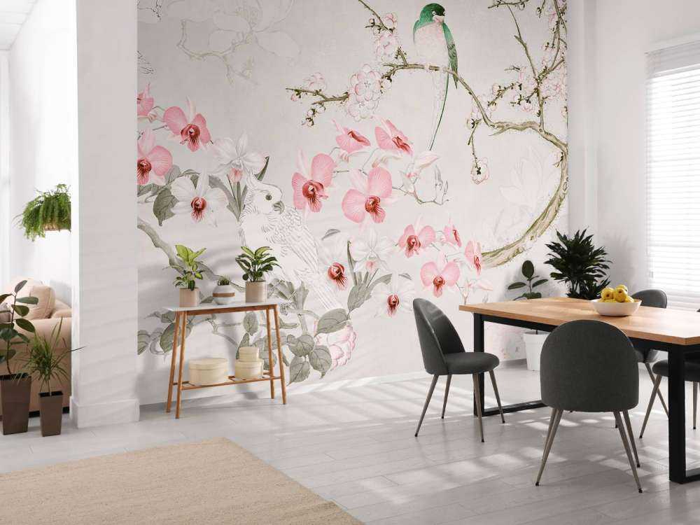 Chinoiserie with cockatoo