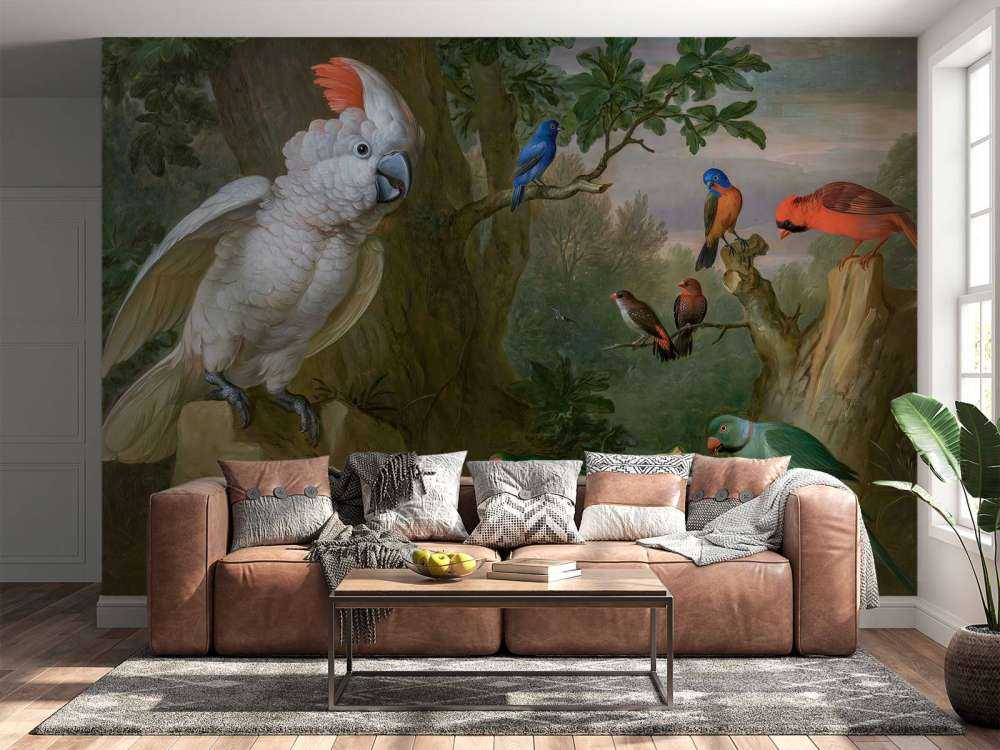 Tropical bird still life