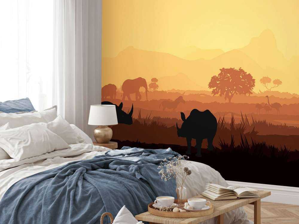 Wilde dieren op savanne