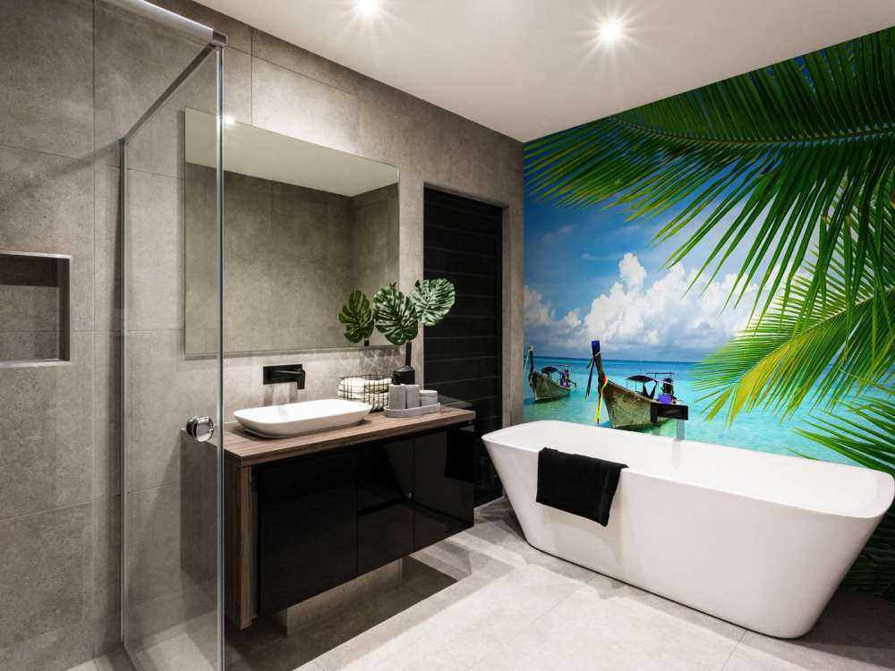 Boot en een palmboom