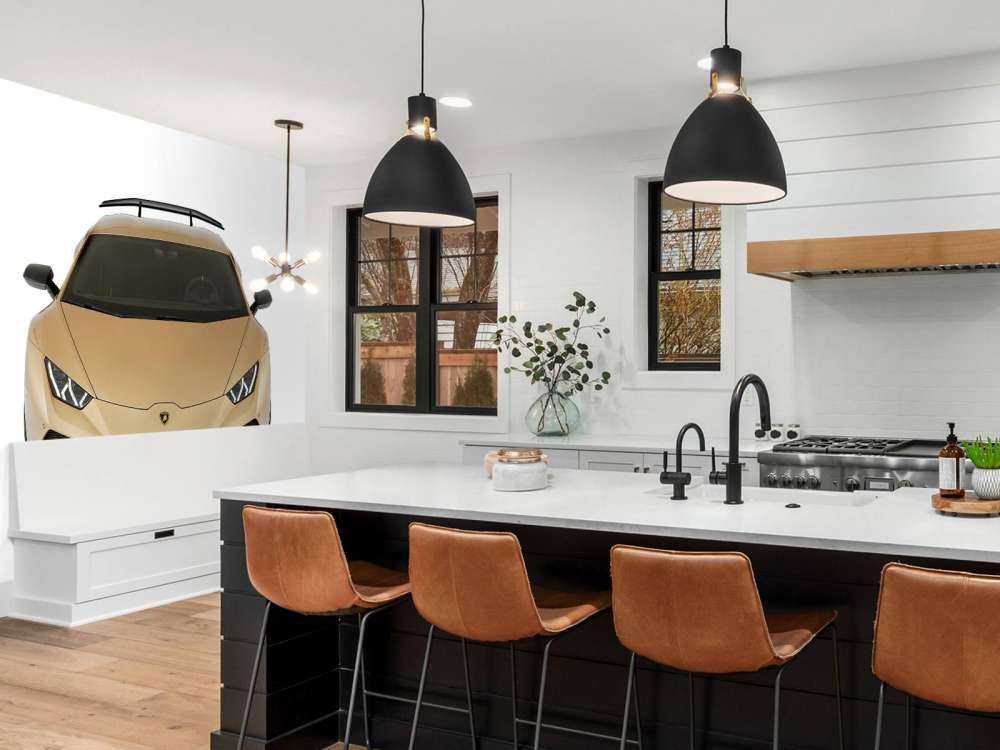 Lamborghini Huracán - Voorkant vanaf boven, wit