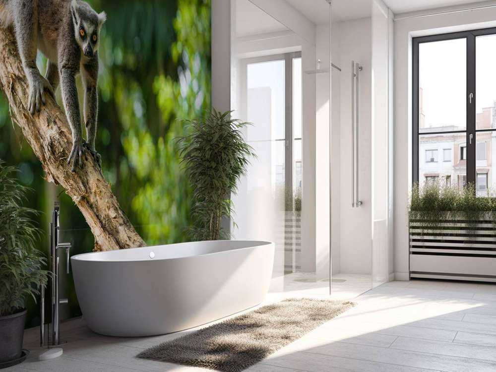 Ringstaart aap in een boom