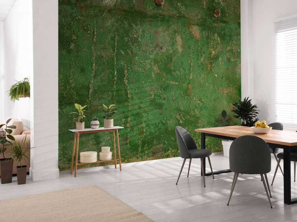 Groen geoxideerd metaal