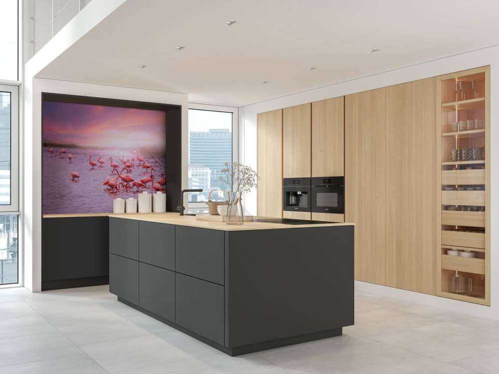 Flamingo's met zonsondergang