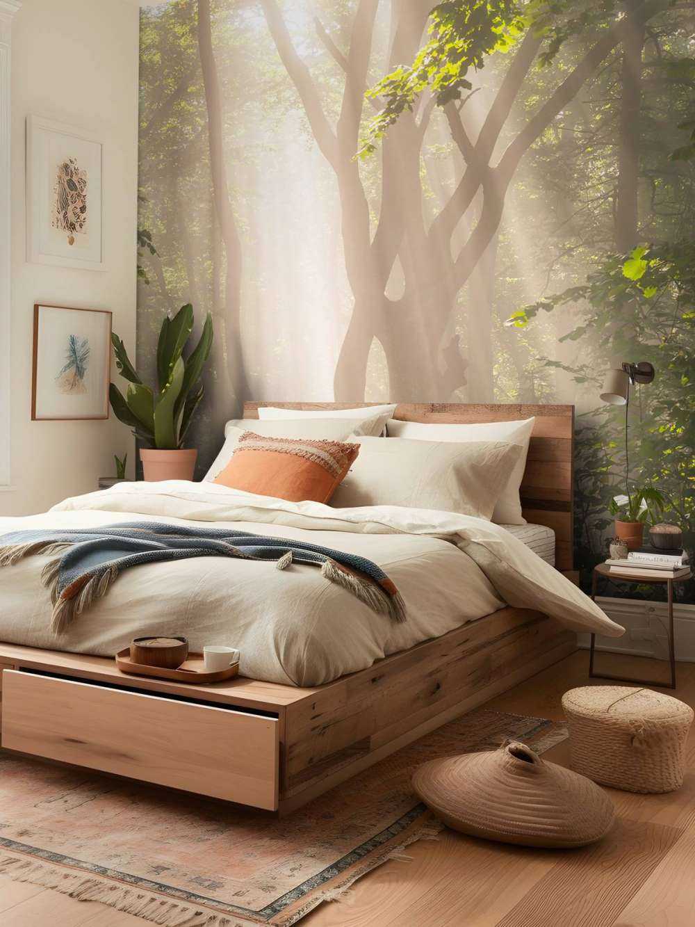 Kronkelende boom in het bos