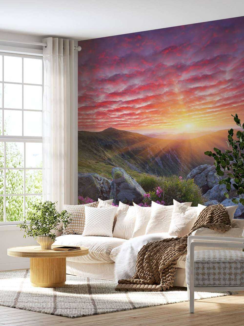 Paarse zonsondergang