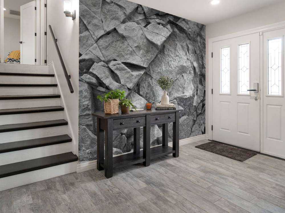 Grijs onbewerkt steen