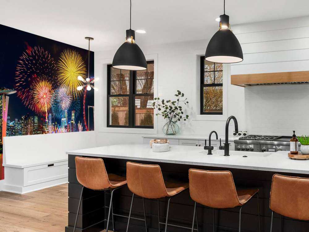 Vuurwerkshow in Singapore