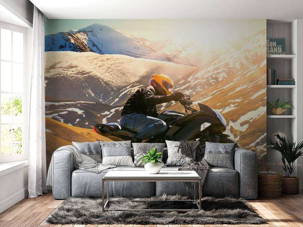 Zwarte motor in de winter