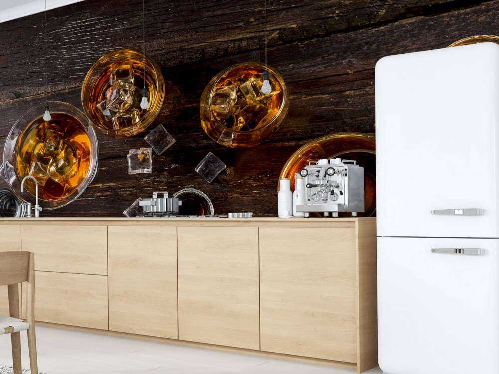 Whiskey glazen van bovenaf