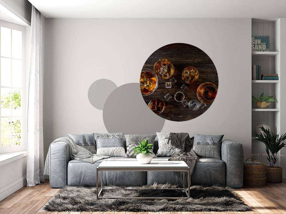 Whiskey glazen van bovenaf