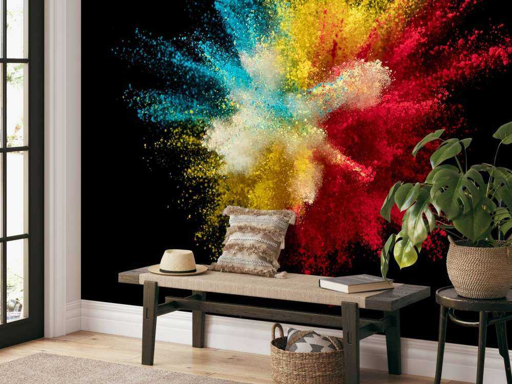 Kleurpoeder explosie