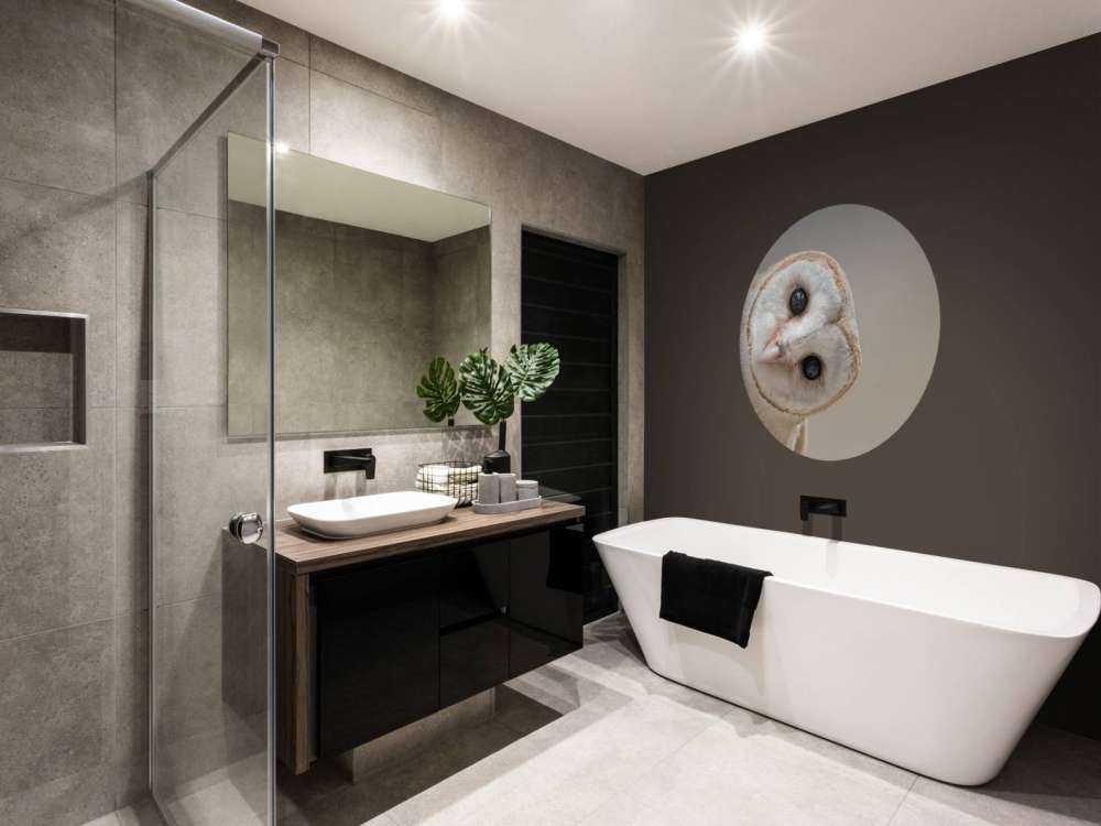 Uil met hoofd schuin