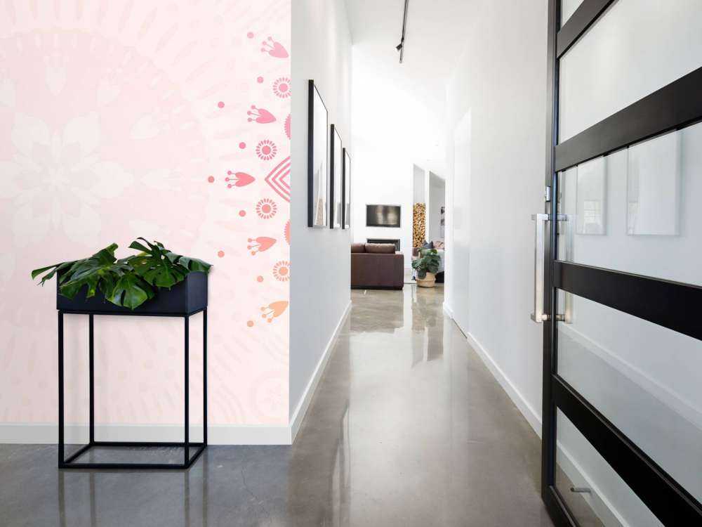 Roze bloemen mandala's